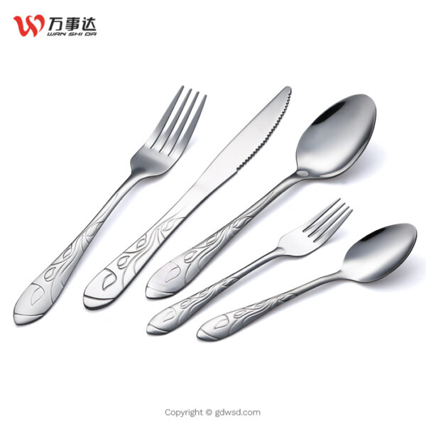 factory silver flatware set dinner spoons forks and knife