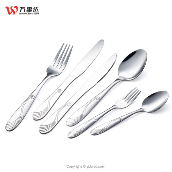 made knife spoon fork set stainless steel black cutlery